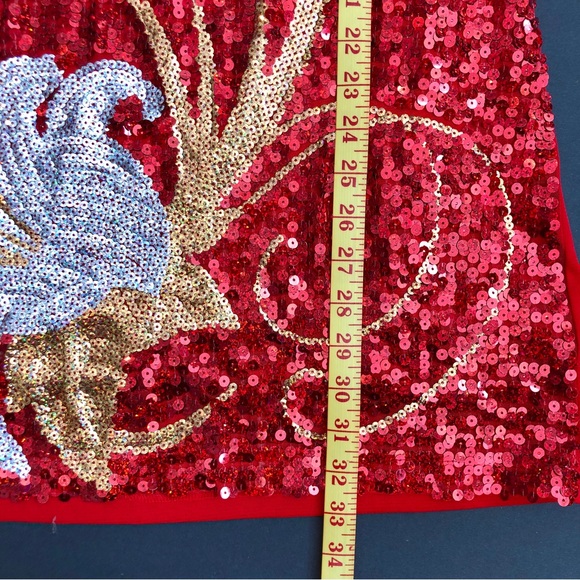 Ljang Yu red sequin dress. - Picture 5 of 5